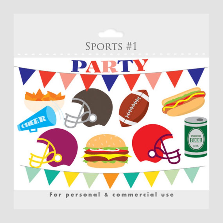 Football Party Clip Art free image download