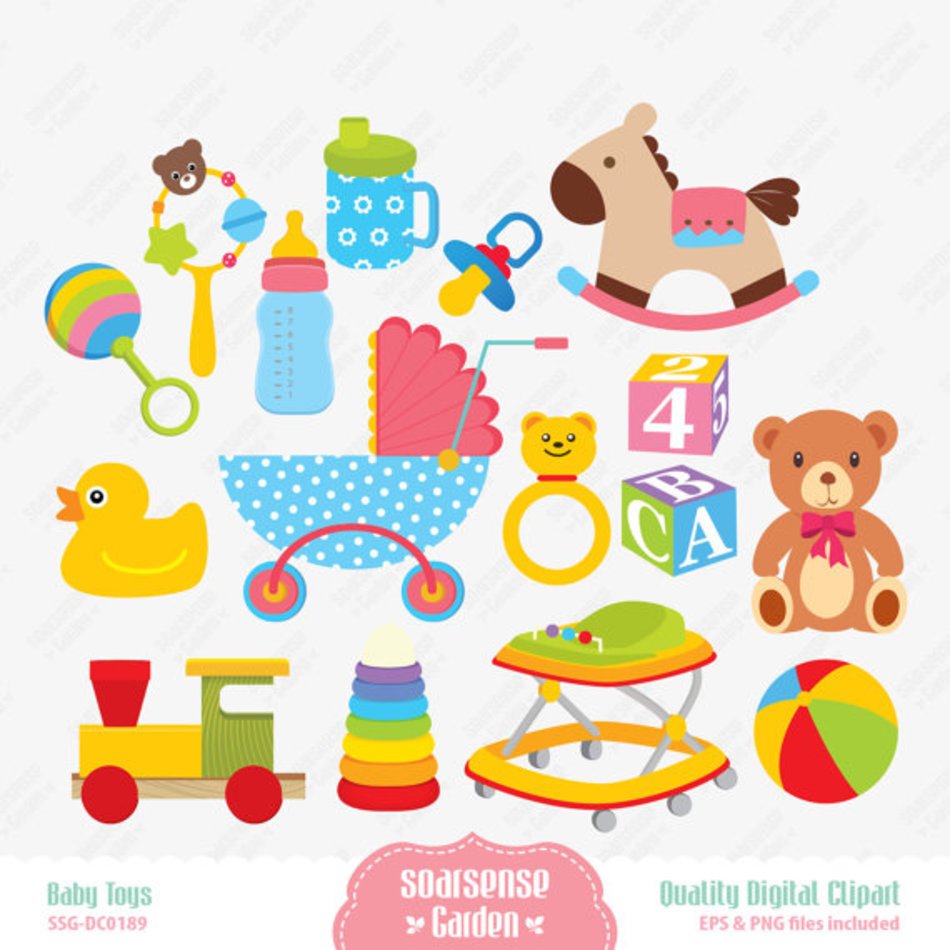Baby Toys Digital Clipart