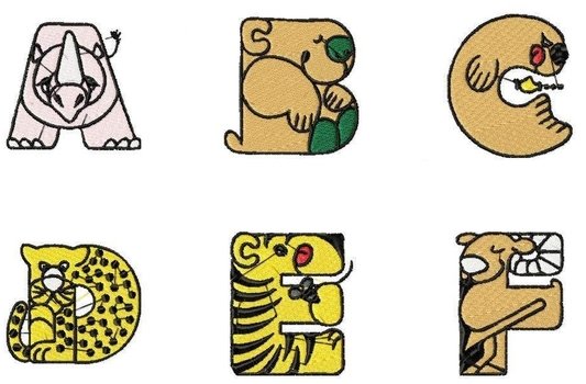 İllustration of Animal letters