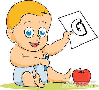 Baby Holding Letter Of Alphabet Gjpg