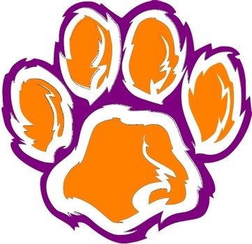 Purple Tiger Paw Clip Art