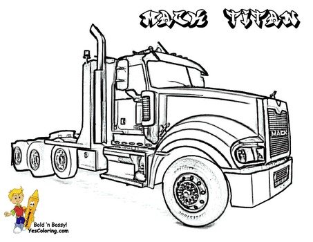 Big Truck Coloring Pages free image download