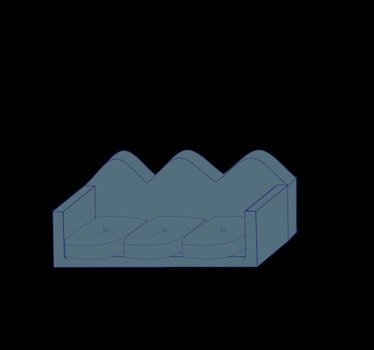 Blue Couch drawing