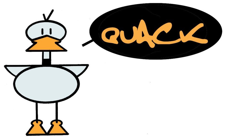drawing duck with text