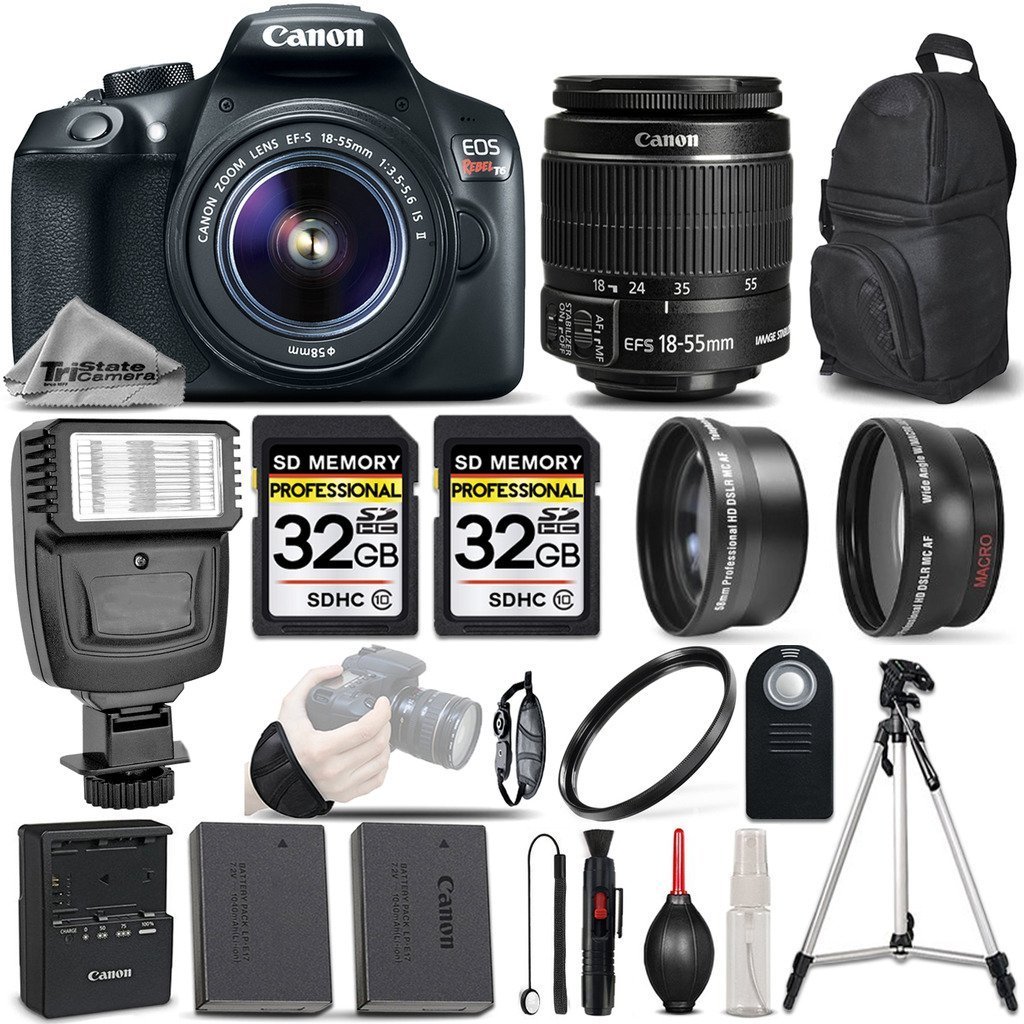 Canon EOS REBEL T6 DSLR Camera + Canon EF-S 18-55mm IS II Lens ...