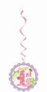 Pink Safari First Birthday Party Blowers, 8ct N36
