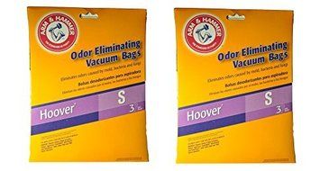 Hoover Type S Arm &amp; Hammer Odor Eliminating Vacuum Bags #4010100S - (2 Packs of 3 = 6 Bags)