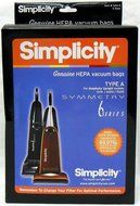 Simplicity Type A HEPA Vacuum Cleaner Bags 6 Pack