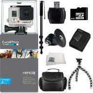 GoPro HERO3+ Silver Edition Camera + SSE Accessory Kit Includes: 64GB Micro SD Card, USB Memory Card Reader, Replacement...