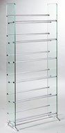 TransDeco Glass Multimedia CD/DVD Rack, Clear