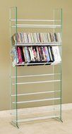 TransDeco Glass Multimedia CD/DVD Rack, Clear N2