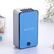 Vktech Mini Portable USB Rechargeable Hand Held Air Conditioner Summer Fan (Blue)