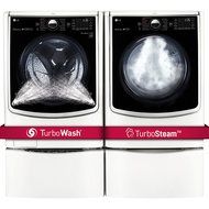 LG TurboWash Series Power Pair Special-Mega Capacity Laundry System with Matching Storage Pedestals andGAS Dryer...