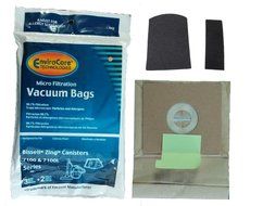 9 (3 pkgs) Bissell Zing Vacuum Bags + Filters Maintenance Kit 3210, Inlet filter 203-7052, 1 Final filter-203-...