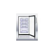 Summit FS408BL7DPL: Commercially listed 20" wide counter height all-freezer, -20(degree) C capable with a lock... N2