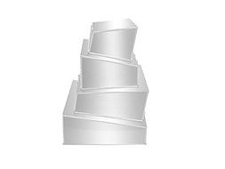 Euro Tins multi layer cake pans Topsy Turvy Square 4 tier wedding cake pan - cake tin set with detachable stand N4