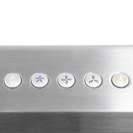 BV Stainless Steel 30" Under Cabinet High Airflow (870 CFM) Ducted Range Hood with LED Lights N6