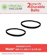 Crucial Vacuum 2 Miele Power Nozzle Belts Fits Miele STB205, SEB213, SEB217 SEB 213, SEB 213-2, SEB 217 and SEB...