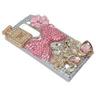 Spritech(TM) Bling Clear Phone Case For LG spirit h440 C70/LG Escape 2/LG Logos/LG Spirit 4G LTE,3D Handmade Silver...