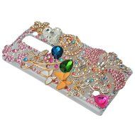 Spritech(TM) Bling Clear Phone Case For LG spirit h440 C70/LG Escape 2/LG Logos/LG Spirit 4G LTE,3D Handmade Silver... N10