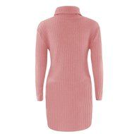 Women Dress,Haoricu Fall Womens Casual Long Sleeve High-collar Solid Jumper Turtleneck Sweater Dress Skirt Coat...