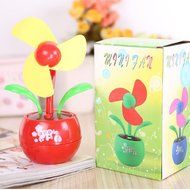 Desk Fan - YOKIRIN Apple Design Mini USB Rechargeable Battery Fan Portable Table Fan Cooling Fan for Home and...