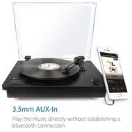 1byone Belt Driven Bluetooth Turntable with Built-in Stereo Speaker, Vintage Style Record Player, Vinyl-To-MP3... N2