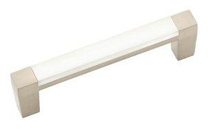 Belwith Products Llc P3441-SNWM Loft Collection Satin Nickel White Matte Cabinet Pull 3 by Hickory Hardware