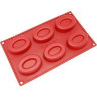Freshware SL-133RD 8-Cavity Square Silicone Mold for Soap, Bread, Loaf, Muffin, Brownie, Cornbread, Cheesecake... N6