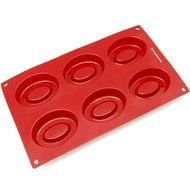 Freshware SL-133RD 8-Cavity Square Silicone Mold for Soap, Bread, Loaf, Muffin, Brownie, Cornbread, Cheesecake... N7
