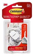 Command Wire Hooks Mega Pack, Small, White, 28-Hooks (17067-MPES) by Command