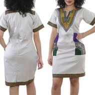 Women Dress,Haoricu Women Sexy V-collar Ethnic Style Print Casual Short Sleeve Dress