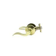 MaxGrade 100LON3 London Wave Style Lever Passage Hall/Closet Door Leverset Lockset, Bright Brass by Maxgrade