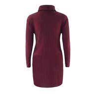 Women Dress,Haoricu Fall Womens Casual Long Sleeve High-collar Solid Jumper Turtleneck Sweater Dress Skirt Coat... N4
