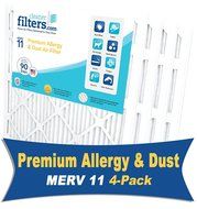 Cleaner Filters 16x25x1 Air Filter, Pleated High Efficiency Allergy Furnace Filters for Home or Office with MERV...