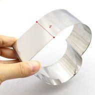 Hanason Stainless Steel Rings Hart Molding Plating Forming Cake Mousse Rings 5pcs N4