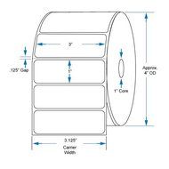 800530-105 Compatible KENCO&reg; Brand 3 inch x 1 inch with perf Direct Thermal Labels to fit Eltron or Zebra Printers...