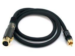 Monoprice 104783 1.5' Premier Series XLR Female to RCA Male 16AWG Cable N8