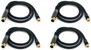 Monoprice 104783 1.5' Premier Series XLR Female to RCA Male 16AWG Cable N12