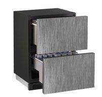 U-Line U1224DWRINT00A Built-in Refrigerator Drawers, 24&quot;, Stainless Steel