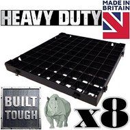 8 x CrazyGadget&Acirc; GRASS GRID Black Plastic Paving Driveway Grid Turf Grass Lawn Path Gravel Protector Drainage...