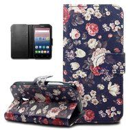 Alcatel One Touch Pop 3 Case,ikasus Colorful Painted Premium PU Leather Fold Wallet Pouch Case Flip Stand Credit... N4