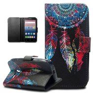 Alcatel One Touch Pop 3 Case,ikasus Colorful Painted Premium PU Leather Fold Wallet Pouch Case Flip Stand Credit... N5