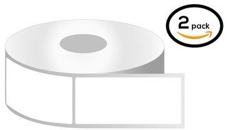 1 Inch Core - 1 x 2 Zebra Compatible Direct Thermal Labels 2 Rolls for Zebra Desktop Printer GC420d GC420t GK420d...