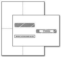 IRS Approved Laser Printer W-2 4-up Blank - with Back Instructions - with Envelopes - Set of 50