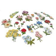 20pcs Randomly Colorfull Embroidery Boutique Applique Assorted flower (20)