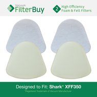 2 - Shark XFF350 Navigator Lift-Away Foam &amp; Felt Replacement Vacuum Filter Kits. Designed by FilterBuy to Replace...