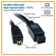 Tripp Lite FireWire 800 IEEE 1394b Hi-speed Cable (9pin/4pin) 10-ft.(F019-010) N6