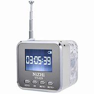 Haoponer Portable Digital Mini Speaker USB TF Card Mp3 Player FM Radio Colorful LED Screen Alarm Clock T029 Black N2