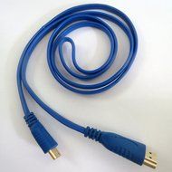 HLS High Speed Mini HDMI to HDMI Cable - 3.3ft (1 Meters), Supports Ethernet - Blue